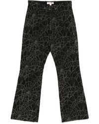 MASU - Flocky-Web Flared Trousers - Lyst