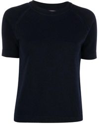Barrie - Short-Sleeve Cashmere Knit Top - Lyst