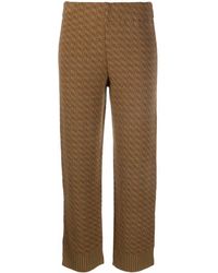 Jejia - Jacquard-knit Cropped Trousers - Lyst