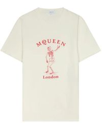 McQueen - Skeleton Graphic T-Shirt - Lyst