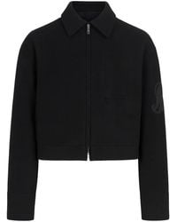 Jil Sander - Logo-Embroidered Cropped Jacket - Lyst