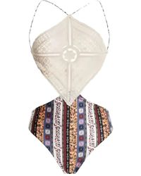 Agua Bendita - Gehaakt Badpak Met Bloemenprint - Lyst