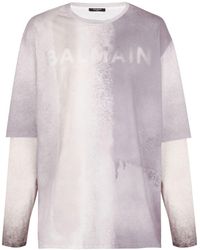 Balmain - Logo-print organic cotton T-shirt - Lyst