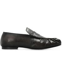 Alohas - Aven Ruched Leather Loafers - Lyst