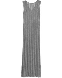 Neera - V-Neck Pleated Dress - Lyst