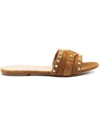 Via Roma 15 - Studded-Strap Sandals - Lyst