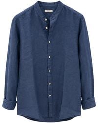 Seventy - Band-Collar Linen Shirt - Lyst