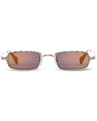 Kuboraum - Hammered-Effect Rectangle-Frame Sunglasses - Lyst