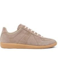 Maison Margiela - Replica Panelled Suede Sneakers - Lyst