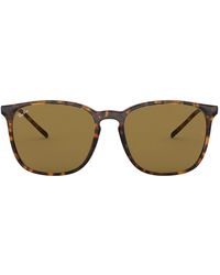 Ray-Ban Occhiali da sole squadrati RB4387 - Marrone
