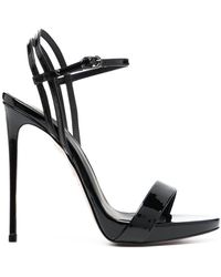 Le Silla - Gwen Patent-Leather Stiletto Sandals - Lyst