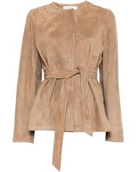 Max Mara - Chaqueta Abito De Ante Con Cinturón - Lyst