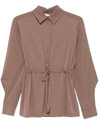 Max Mara - Drawstring-Waist Long-Sleeve Shirt - Lyst