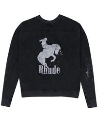 Rhude - Horse-Print Crew-Neck Sweater - Lyst