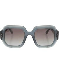 Isabel Marant - Geometric-Frame Stud-Details Sunglasses - Lyst