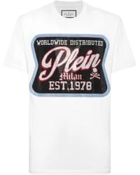 Philipp Plein - Round Neck T-Shirt Patch Plein Milan - Lyst