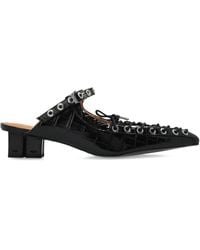 Ganni - Mules Con Fibbia 50Mm - Lyst
