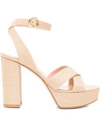 Gianvito Rossi - Criss-Cross Platform Sandals - Lyst
