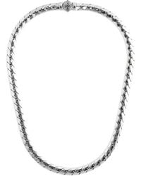 Emanuele Bicocchi - Herringbone Chain Logo Necklace - Lyst