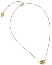 Guess - Crystal-Embellished Interlocking-Hoop Necklace - Lyst