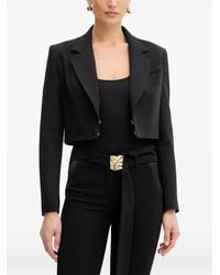 Fracomina - Logo-Detail Cropped Blazer - Lyst