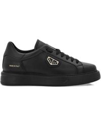 Philipp Plein - Leren Sneakers Met Logoplakkaat - Lyst