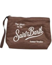 MC2 Saint Barth - Aline Logo-Embroidered Clutch Bag - Lyst
