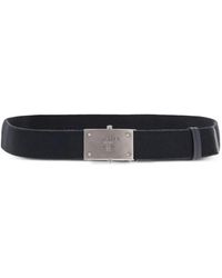 Prada - Logo-Plaque Woven Belt - Lyst