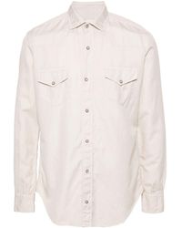 Eleventy - Poplin Cotton-blend Shirt - Lyst