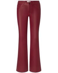 FRAME - The Leather Rouge Trousers - Lyst