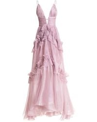 Maria Lucia Hohan - Yarinna Asymmetrische Jurk Met Ruches - Lyst