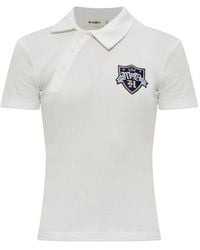 MISBHV - Logo-Patch Asymmetric-Placket Polo Shirt - Lyst