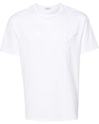 Valentino Garavani - Floral-appliqué Cotton T-shirt - Lyst