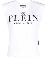 Philipp Plein - Débardeur En Coton À Logo Imprimé - Lyst