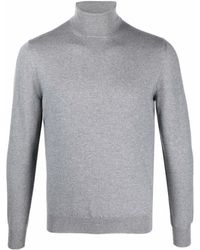 Corneliani Knitted Polo-neck Sweater - Gray