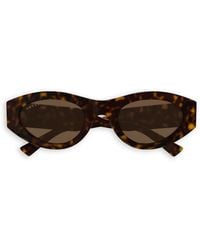 Gucci - Oval Logo-Detail Sunglasses - Lyst