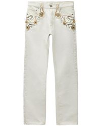 Versace - Vaqueros Rectos Con Apliques - Lyst