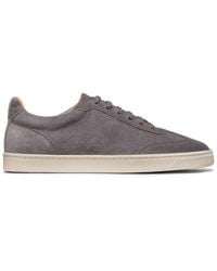 Brunello Cucinelli - Logo-Print Suede Sneakers - Lyst