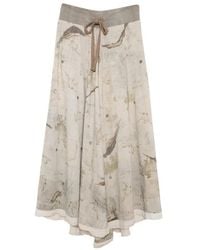 Ziggy Chen - Maxi-Rok Met Print - Lyst