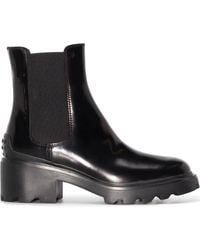 Tod's - Stivaletti chelsea in pelle nera - Lyst