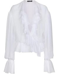 Dolce & Gabbana - Silk Top - Lyst