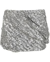 The Attico - Mini-Rok Verfraaid Met Pailletten - Lyst