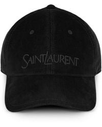 Saint Laurent - Logo-embroidered Cotton Cap - Lyst