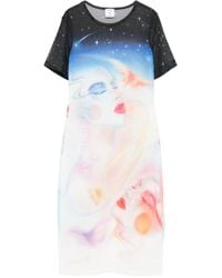 CASABLANCA - Printed Mesh Dress - Lyst