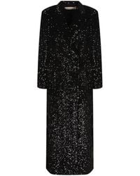 Blanca Vita - Sequin-Embellished Double-Breasted Coat - Lyst