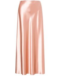 Alberta Ferretti - Satin Midi Skirt - Lyst