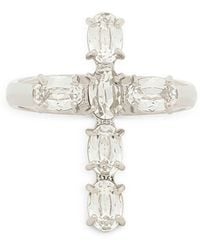 Dolce & Gabbana - Dna Crystal Cross Ring - Lyst