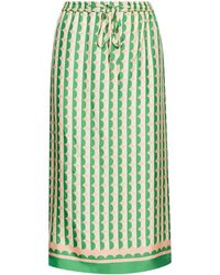 Oscar de la Renta - Seidenrock mit geometrischem Print - Lyst