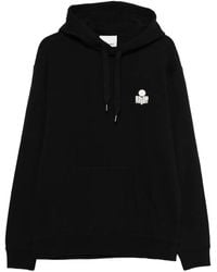 Isabel Marant - Relaxed Fit Hoodie With Adjustable Drawstring And Contrasting Logo - Lyst