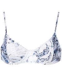 Lygia & Nanny - Palm-Tree Print Bikini Top - Lyst